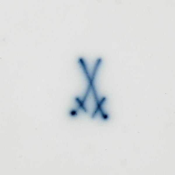 Meissen Porcelain Cobalt Blue Reticulated Plate with Tennier Scene, 19th C