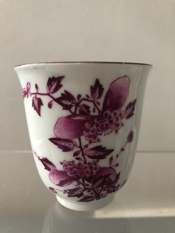 Meissen Porcelain Puce Floral Beaker 1735