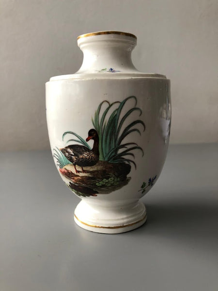 Vase ornithologique en porcelaine de Frankenthal 1762-97 Carl Theodor
