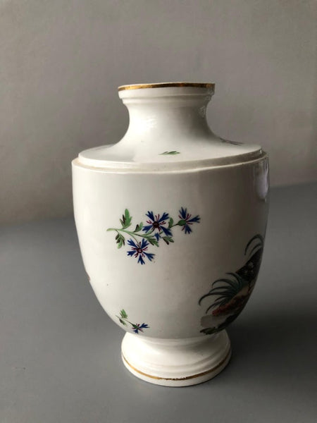 Vase ornithologique en porcelaine de Frankenthal 1762-97 Carl Theodor