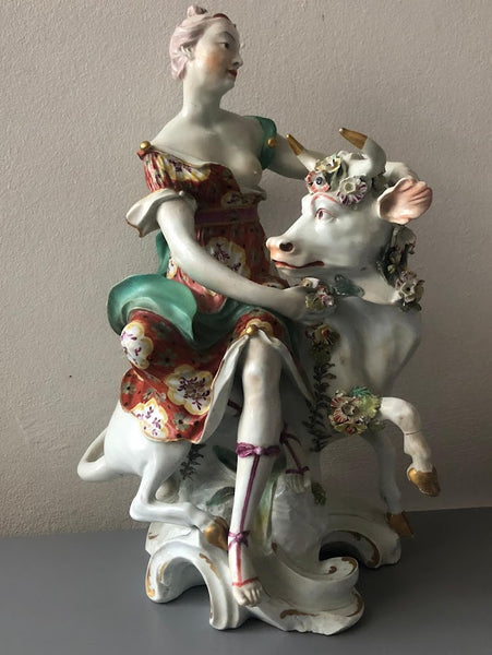 Derby Porcelain Figure of Europa and the Bull, Circa 1755