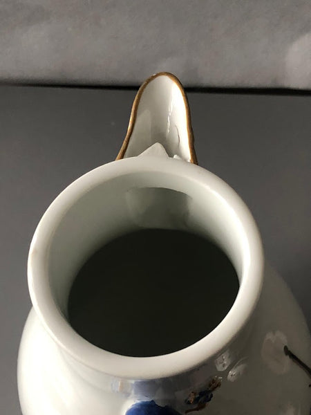 Meissen Porcelain Kauffahrtei Scene Coffee Pot (Dot Period 1756-1773)