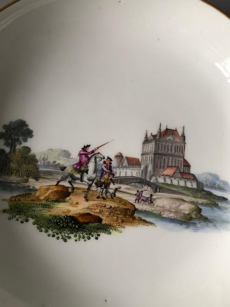 Tasse à café et soucoupe en porcelaine de Meissen Kauffahrtei Scene (période Dot 1756-1773) #2 