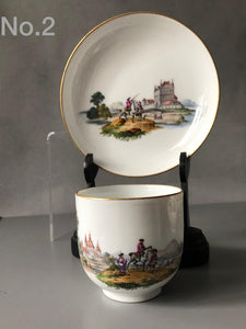 Meissen Porzellan Kauffahrtei Szene Kaffeetasse und Untertasse (Dot Period 1756-1773) #2 