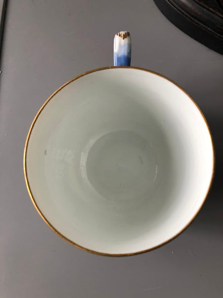 Meissen Porzellan Kauffahrtei Szene Kaffeetasse und Untertasse (Dot Period 1756-1773)#4 