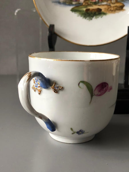 Tasse à café et soucoupe en porcelaine de Meissen Kauffahrtei Scene (période Dot 1756-1773) #6 