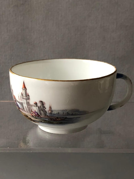 Meissen Porzellan Kauffahrtei Szene Teetasse &amp; Untertasse (Dot Period 1756-1773) #7 