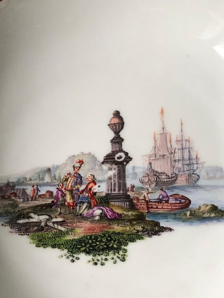 Tasse à thé et soucoupe en porcelaine de Meissen Kauffahrtei (période Dot 1756-1773) #7 