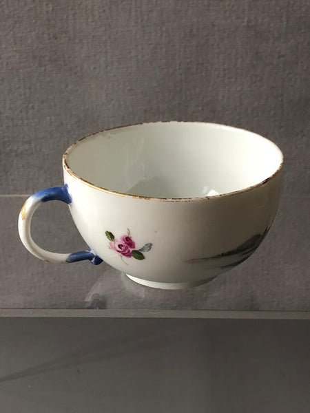 Tasse à thé et soucoupe en porcelaine de Meissen Kauffahrtei Scene (période Dot 1756-1773) #6 