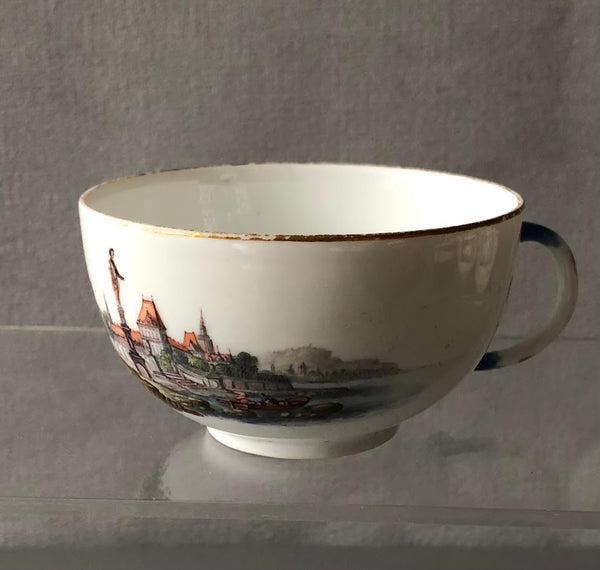 Meissen Porzellan Kauffahrtei Szene Teetasse &amp; Untertasse (Dot Period 1756-1773) #9