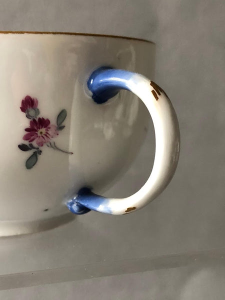 Meissen Porzellan Kauffahrtei Szene Teetasse &amp; Untertasse (Dot Period 1756-1773) #9