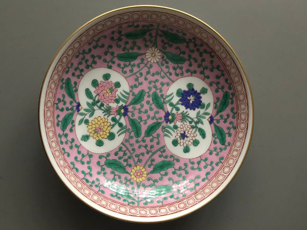 Herend Porcelain Emaille Rose Pattern Trio