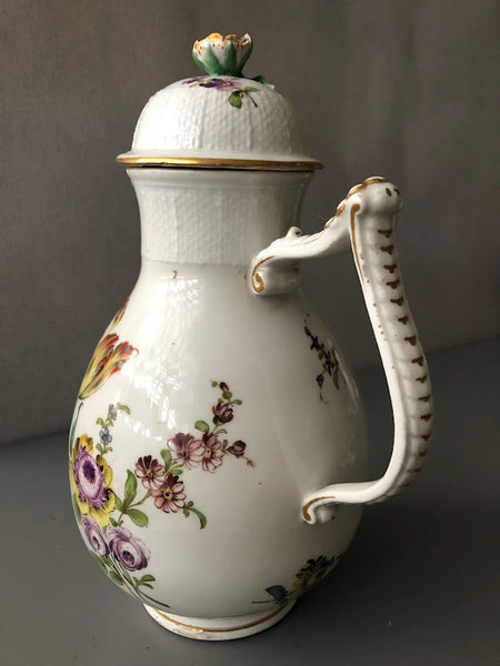 Meissen Porcelain Floral Coffee Pot 1740-1750