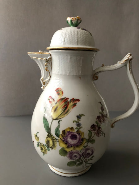 Meissen Porcelain Floral Coffee Pot 1740-1750