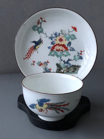 Meissen Kakiemon Cup & Saucer with Yellow Pheonix Bird 1740.