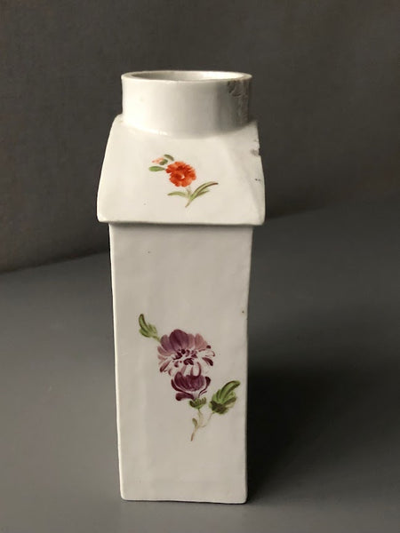 Ansbach Porcelain Floral Tea Caddy 1765-1770