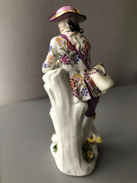 Meissen Porcelain Figure of a Shepherd Flautist, J. J. Kaendler, 1745