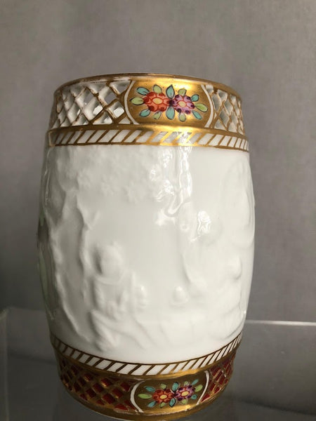 Fulda Porcelain Chinoiserie Moulded Vase 1782