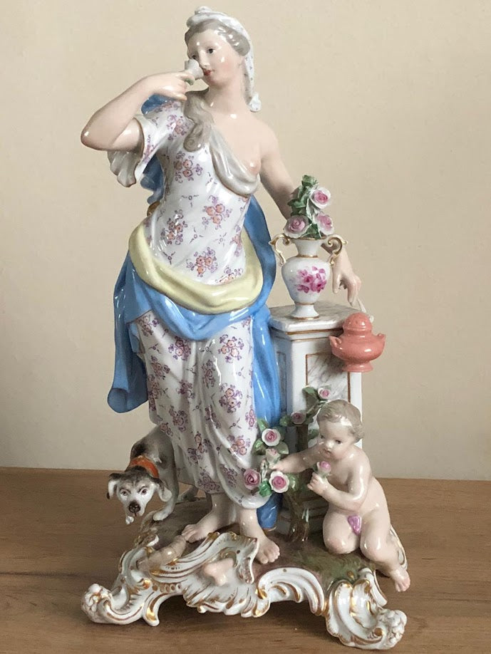 Meissen Emblematic of Senses Figurine "Smell" 19th C