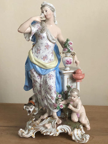 Meissen Emblematic of Senses Figurine "Smell" 19th C