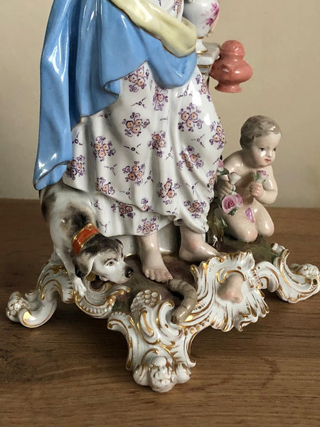 Meissen Emblematic of Senses Figurine "Smell" 19th C