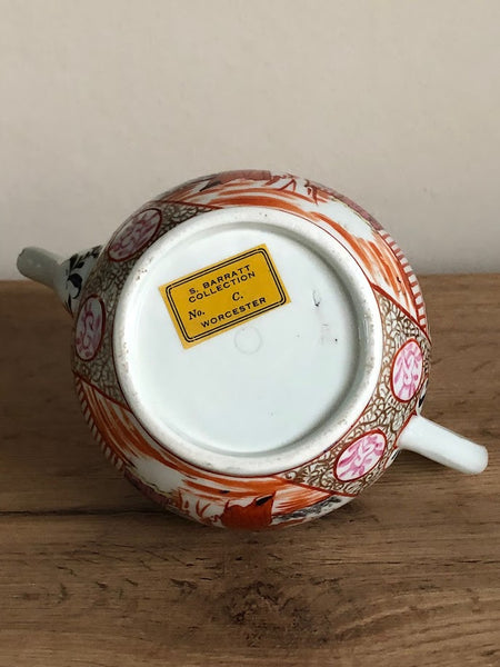 WORCESTER PORCELAIN MANDARIN  STYLE TEAPOT AND COVER circa 1765-70