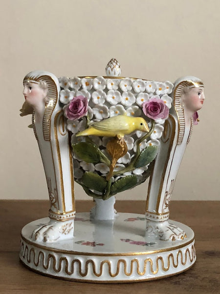 Meissen Porcelain Schneeballen Inkstand 19th C