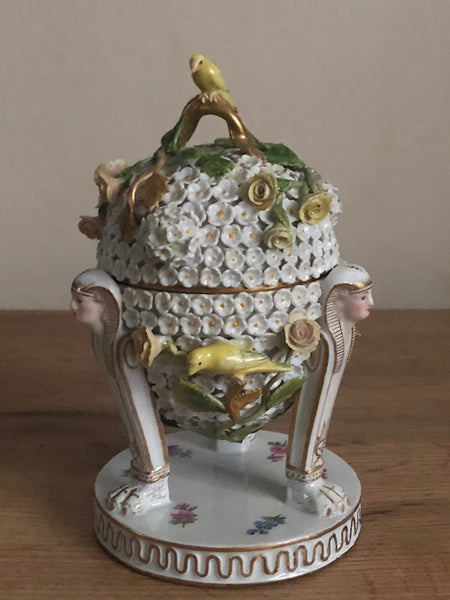 Meissen Porcelain Schneeballen Inkstand 19th C