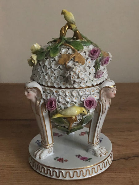 Meissen Porcelain Schneeballen Inkstand 19th C