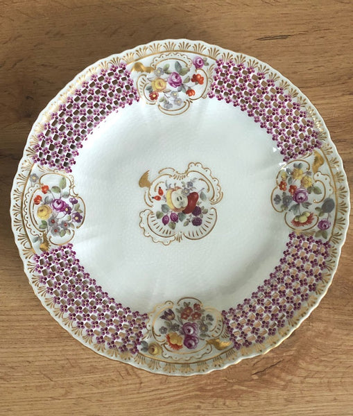 A Meissen porcelain dessert plate from the Schwerin service made for Friedrich II Circa 1762-1763