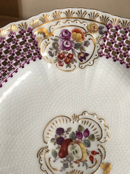 A Meissen porcelain dessert plate from the Schwerin service made for Friedrich II Circa 1762-1763