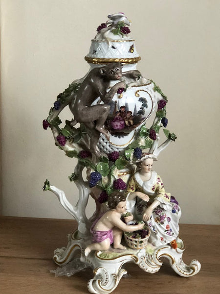 Meissen Figural Potpourri Vase 1850