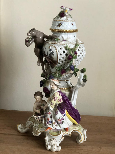 Meissen Figural Potpourri Vase 1850