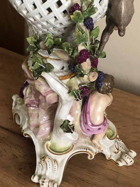 Meissen Figural Potpourri Vase 1850