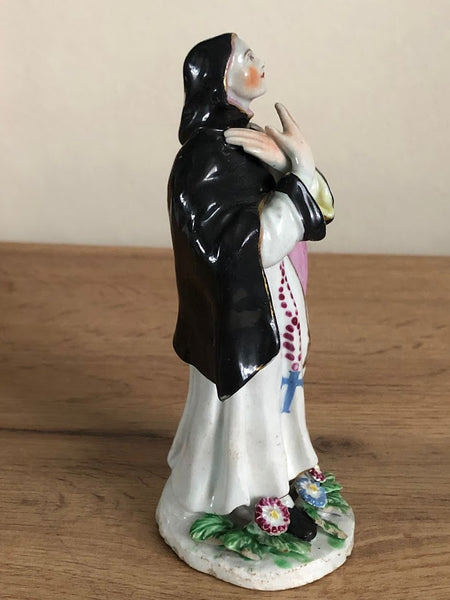 Bow Porcelain Figure of a Standing Nun (3). circa 1753