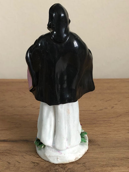 Bow Porcelain Figure of a Standing Nun (3). circa 1753