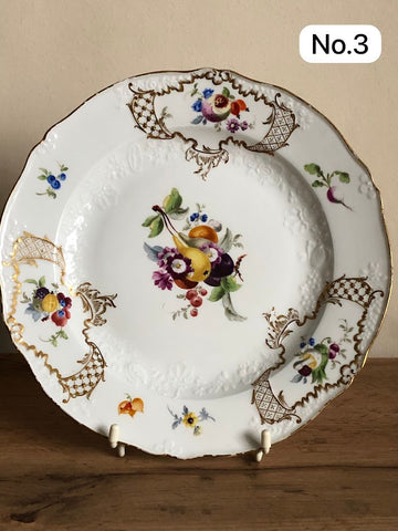 Meissen Floral Moulded Dinner Plate From the Academic or Dot Period 1756-1773 #3