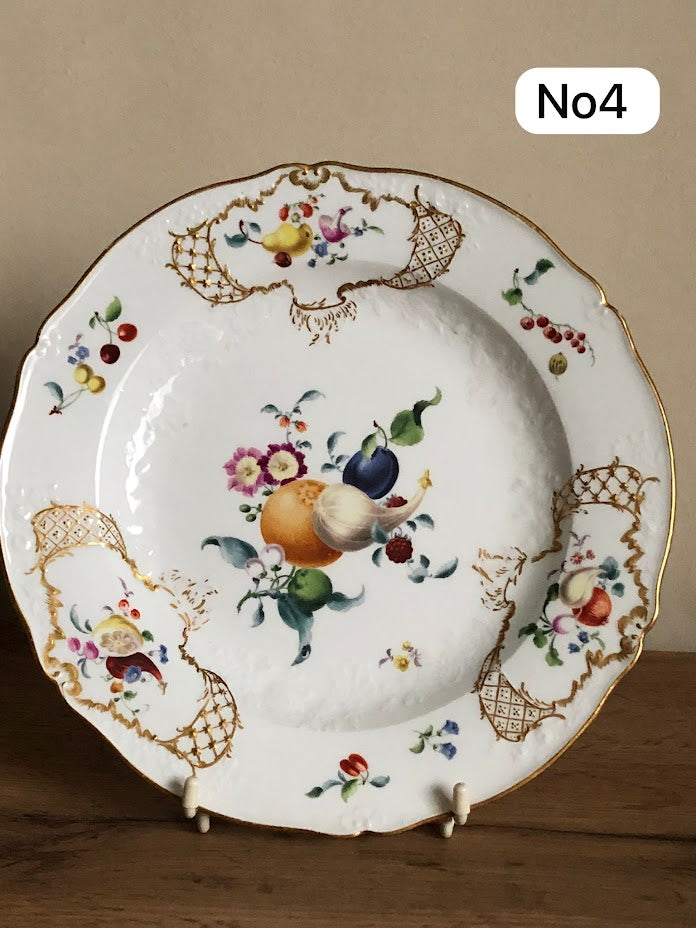 Meissen Floral Moulded Dinner Plate From the Academic or Dot Period 1756-1773 #4