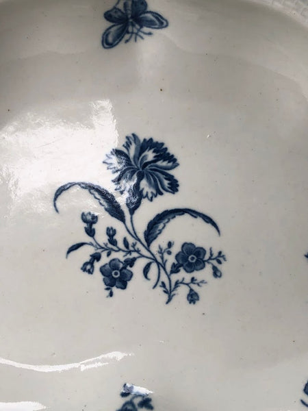 Worcester Gilliflower Pattern Serving Dish Circa 1775