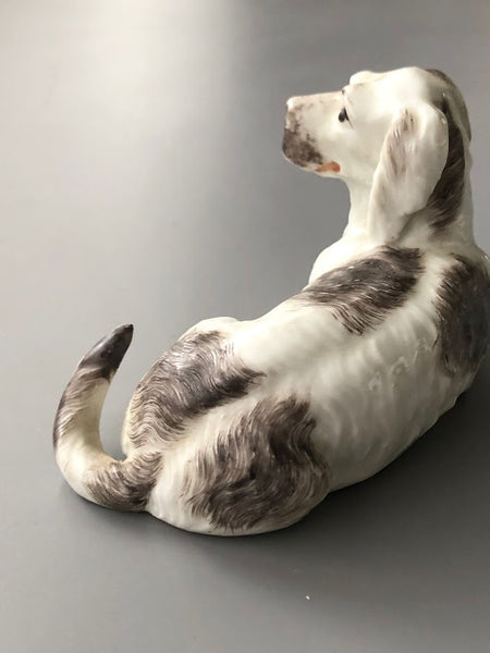 Frankenthal Porcelain Figurine of a Dog, Very Rare, Rearing Lion Mark 1759-1762