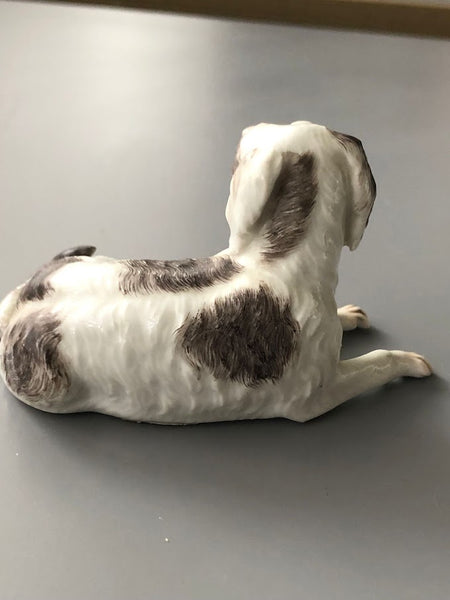 Frankenthal Porcelain Figurine of a Dog, Very Rare, Rearing Lion Mark 1759-1762