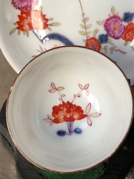 Meissen Porcelain Kakiemon Tea Bowl and Saucer 1730 Drehers Marks #1