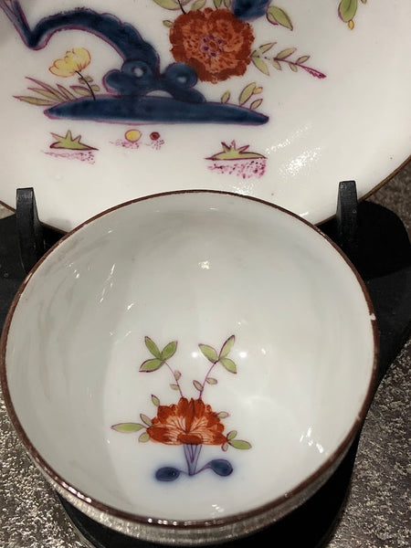 Bol à thé et soucoupe Kakiemon en porcelaine de Meissen 1730 Drehers Marks #2