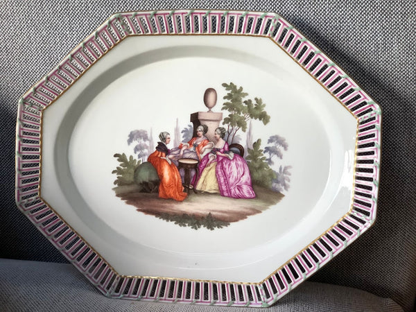 KPM Berlin Porcelain Breakthrough Charger 18th C