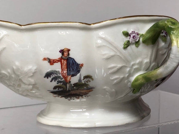 Meissen Porcelain Commedia Dell Arte Sauciere-Sauceboat, Rare, 1750