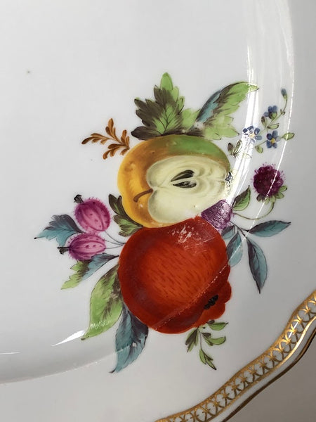 Meissen Porcelain Biedermeier Plate with Fruit & Vegetables, Circa 1830 #2