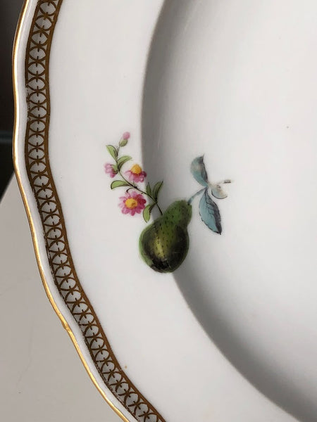 Meissen Porcelain Biedermeier Plate with Fruit & Vegetables, Circa 1830 #2