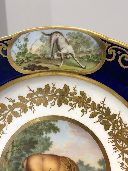 Sevres Porcelain Plate with Later Decoration 1765