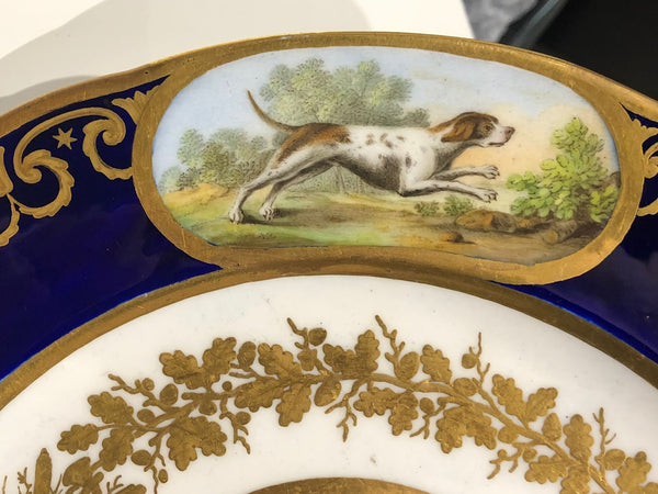 Sevres Porcelain Plate with Later Decoration 1765