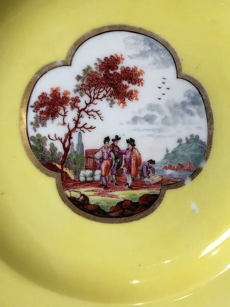 Meissen Porcelain Large Trio, Breakfast Cup, Saucer &amp; Plate, 19th C